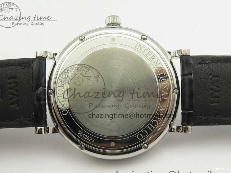 MIROTIME 0520 Portofino Automatic SS MKF 1:1 Best Edition White Dial On Black Leather Strap MIYOTA 9015 V Original 7204